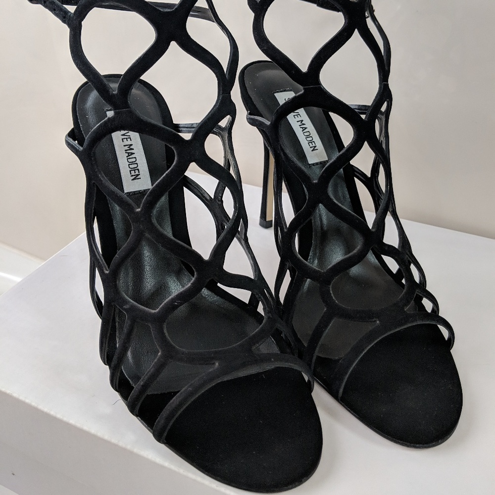Steve Madden Black Teagan heels Sz8.5